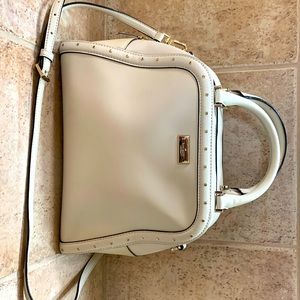 kate spade ♠️ ecru/violet satchel